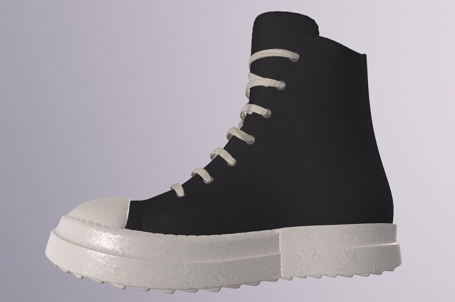 RICK OWENS RAMONES SHOES PBR Low-poly 3D model_2