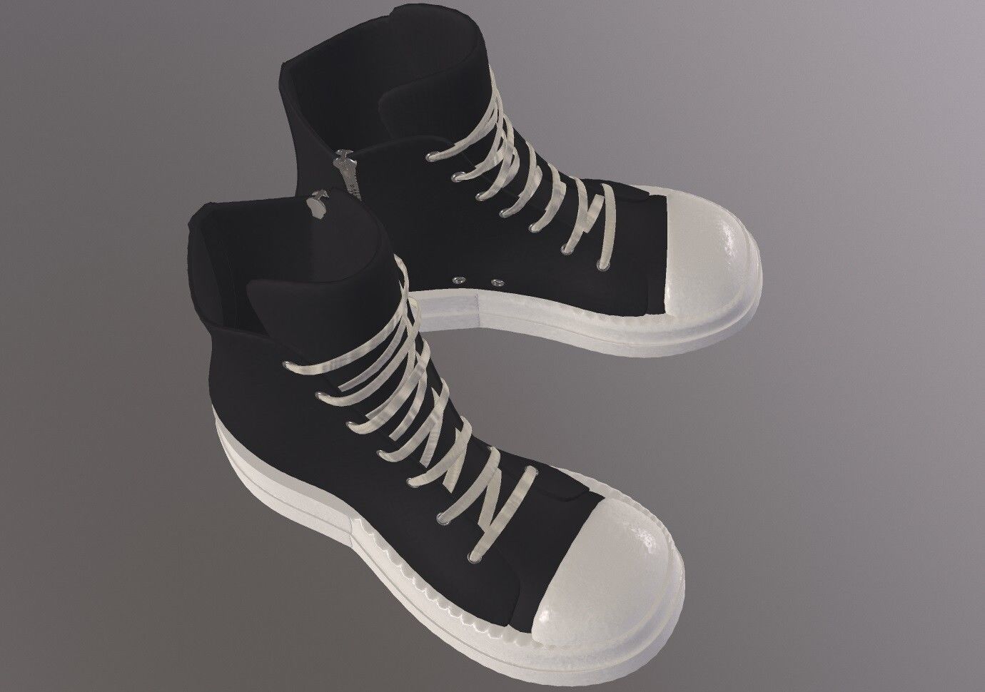 RICK OWENS RAMONES SHOES PBR Low-poly 3D model_4