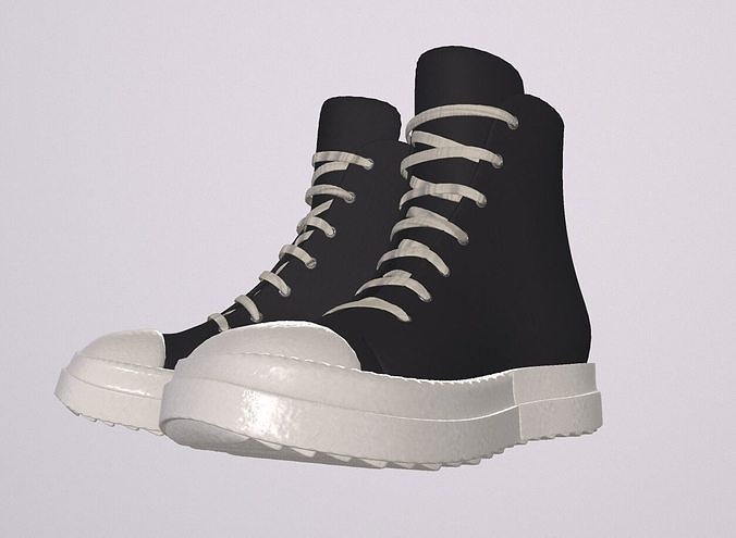 RICK OWENS RAMONES SHOES PBR Low-poly 3D model