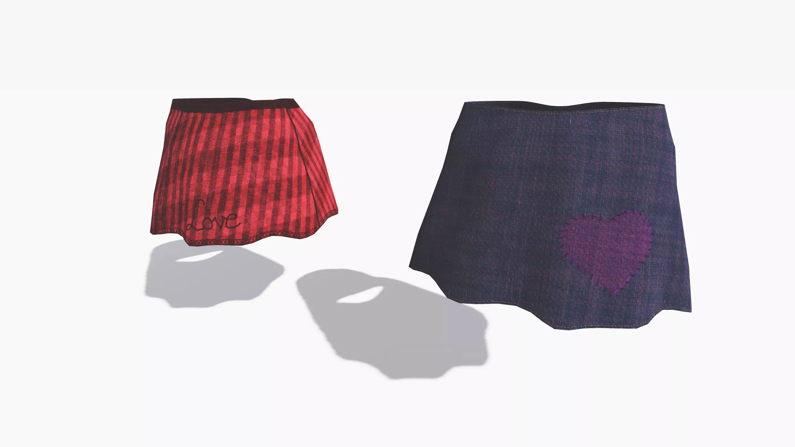 Skirts Low-poly 3D model_0