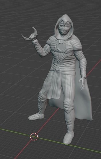 MOON KNIGHT SCULPTURE MARVEL 4 TYPES 3D print model_4