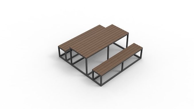 BENCH 05 Low-poly 3D model
