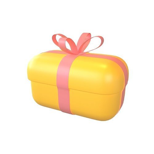 Giftbox v2 005 Low-poly 3D model