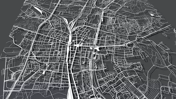 Cityscape Katowice Poland 3D model 3