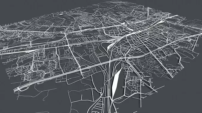 Cityscape Katowice Poland 3D model 5