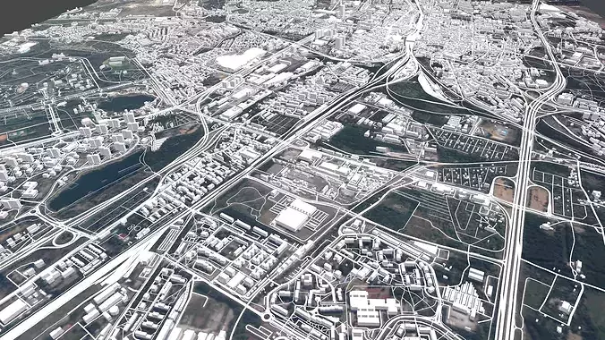 Cityscape Katowice Poland 3D model 7