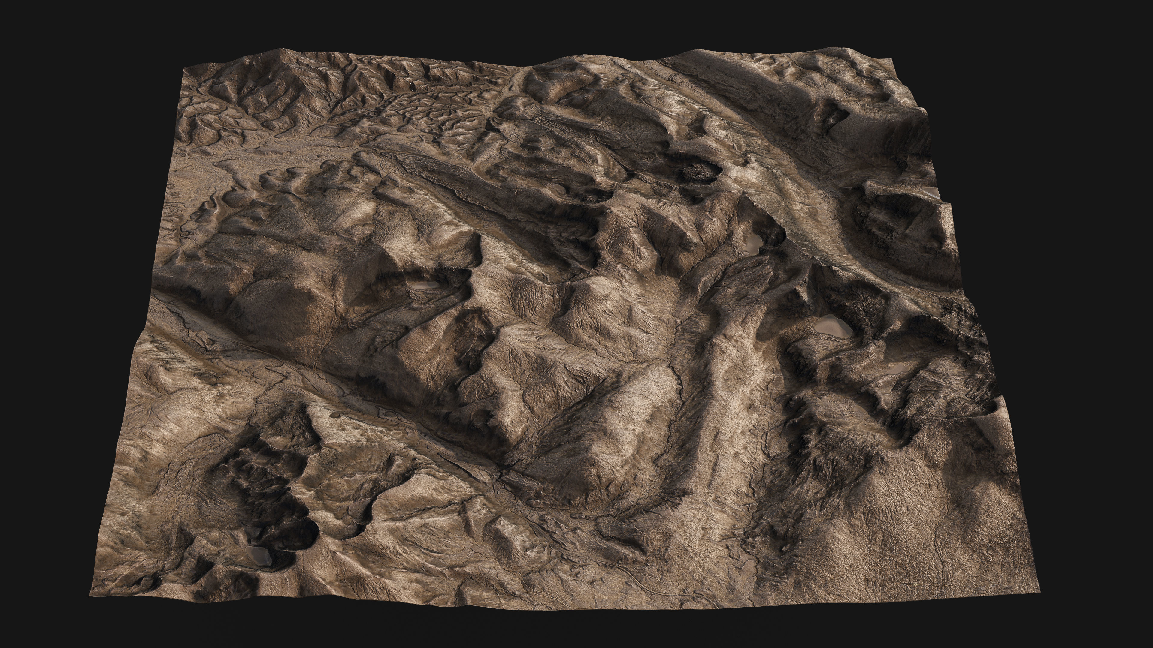 Stylized Terrain Low-poly 3D model_4