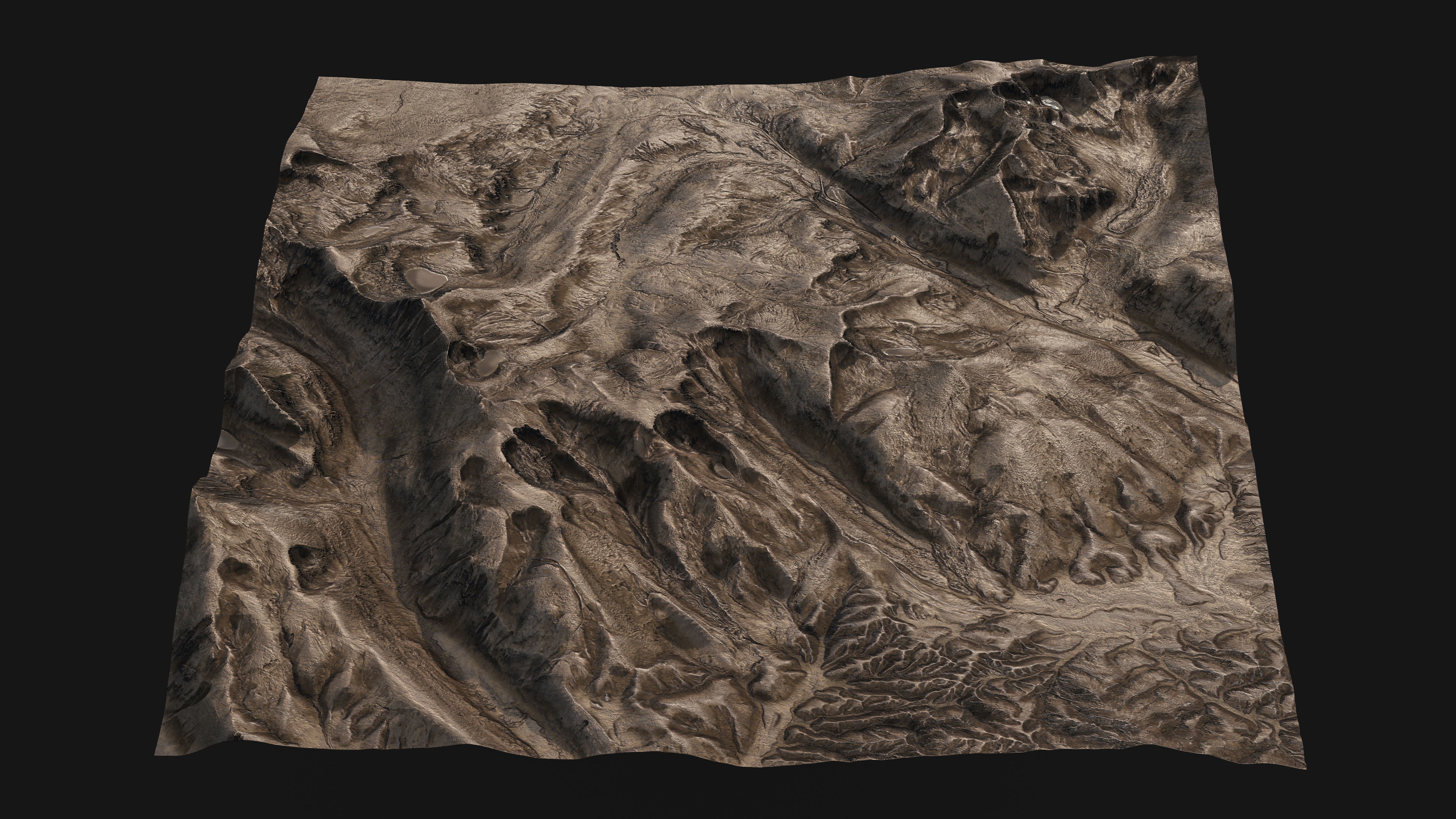 Stylized Terrain Low-poly 3D model_3