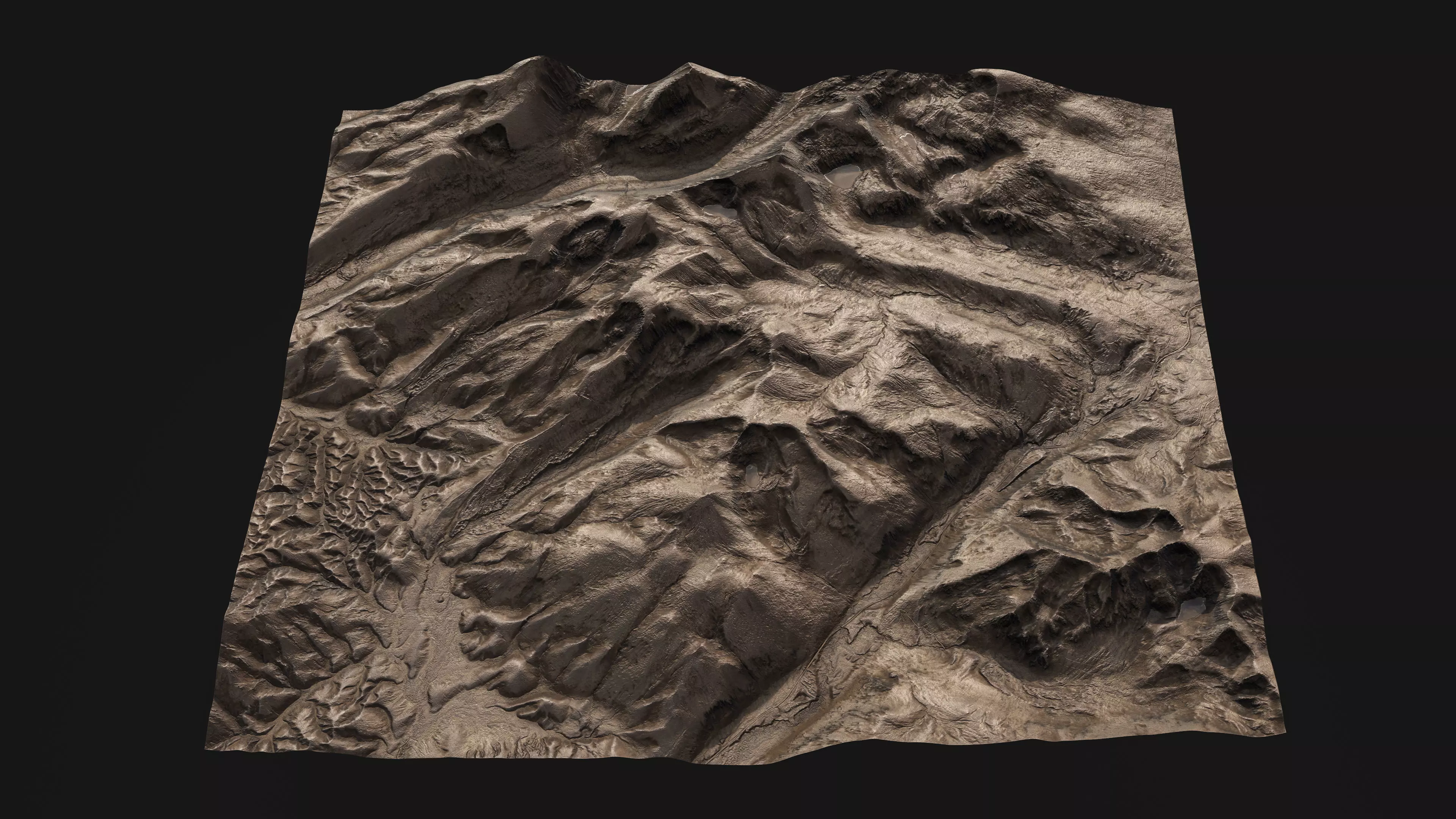 Stylized Terrain Low-poly 3D model_0