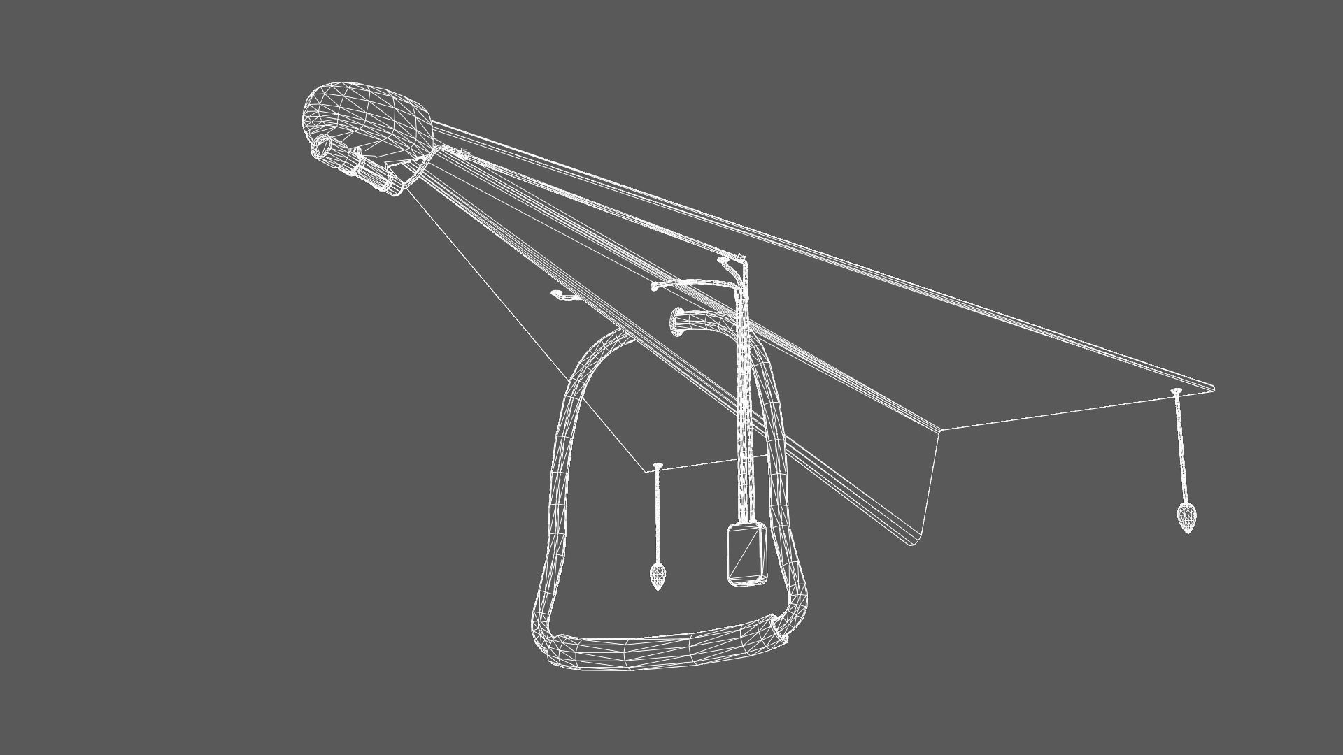 Paper Plane Glider Low-poly 3D model_8