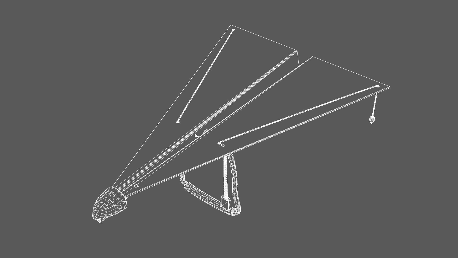 Paper Plane Glider Low-poly 3D model_10