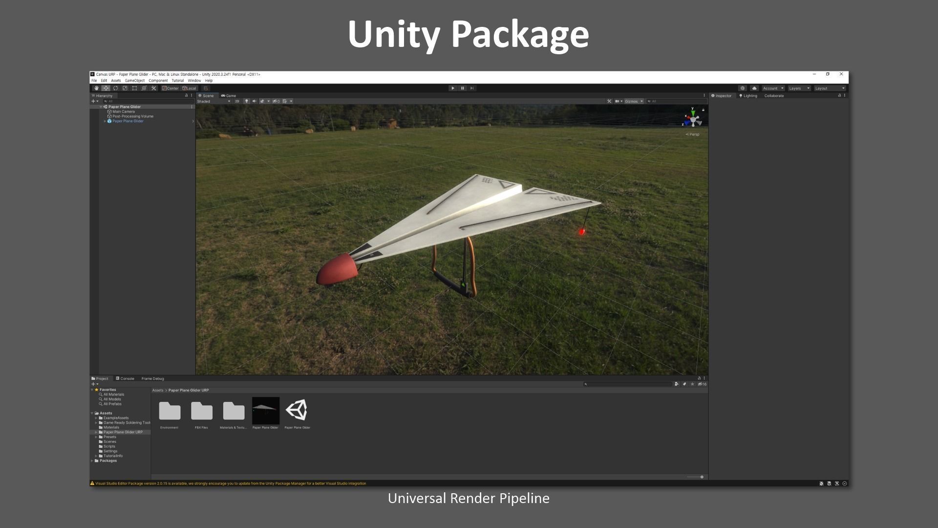 Paper Plane Glider Low-poly 3D model_24