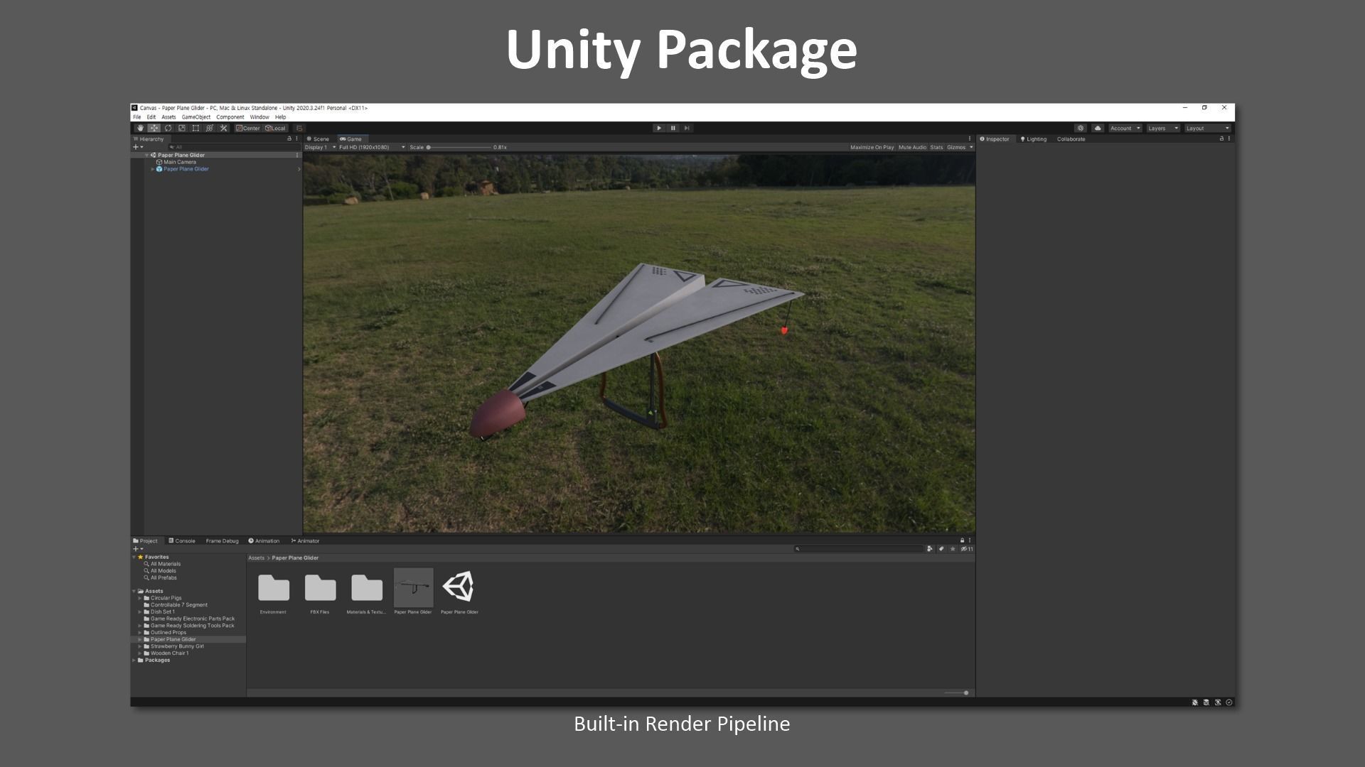 Paper Plane Glider Low-poly 3D model_23