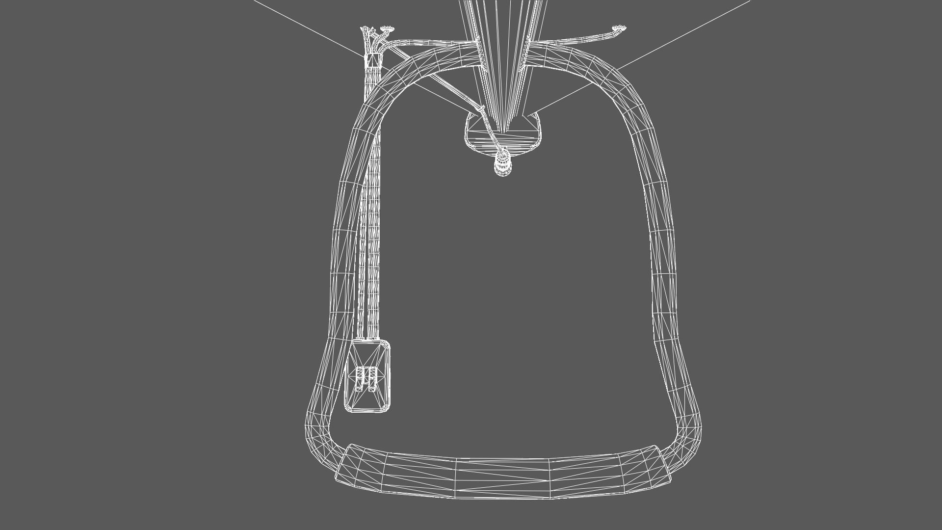 Paper Plane Glider Low-poly 3D model_12