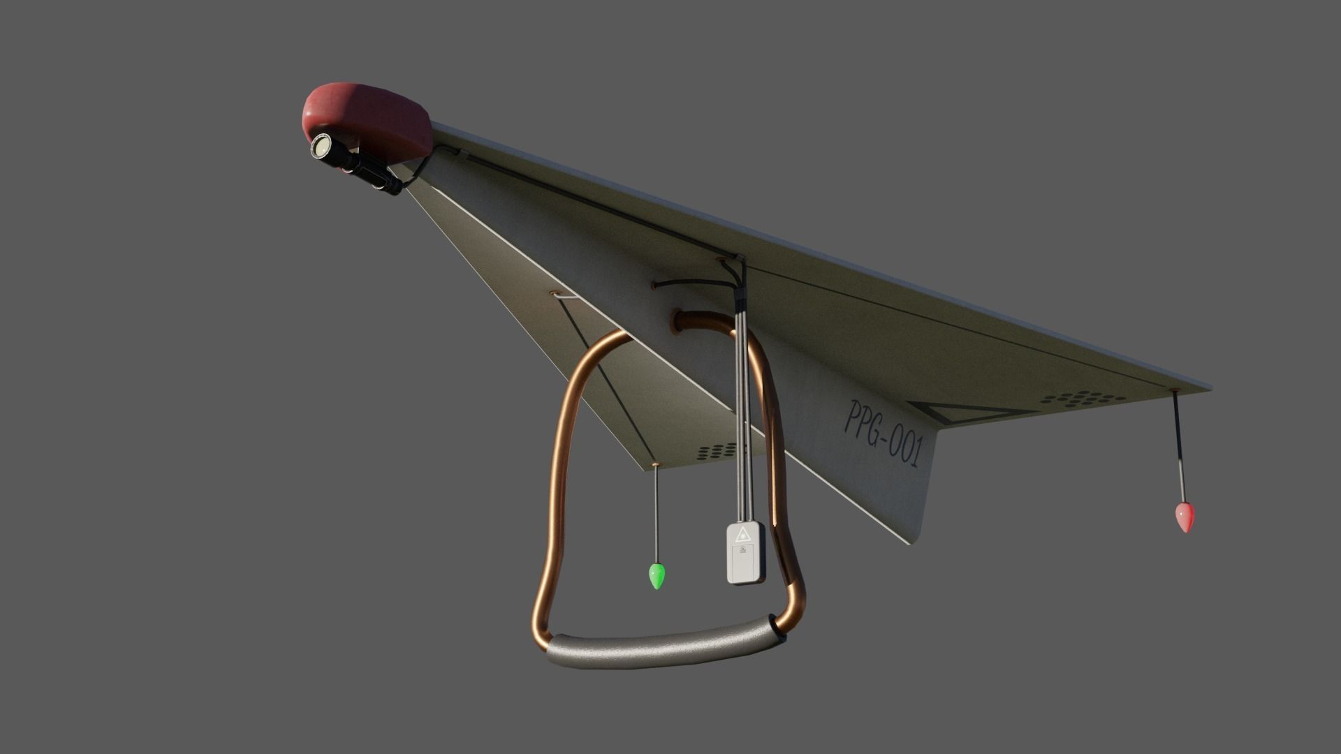 Paper Plane Glider Low-poly 3D model_7