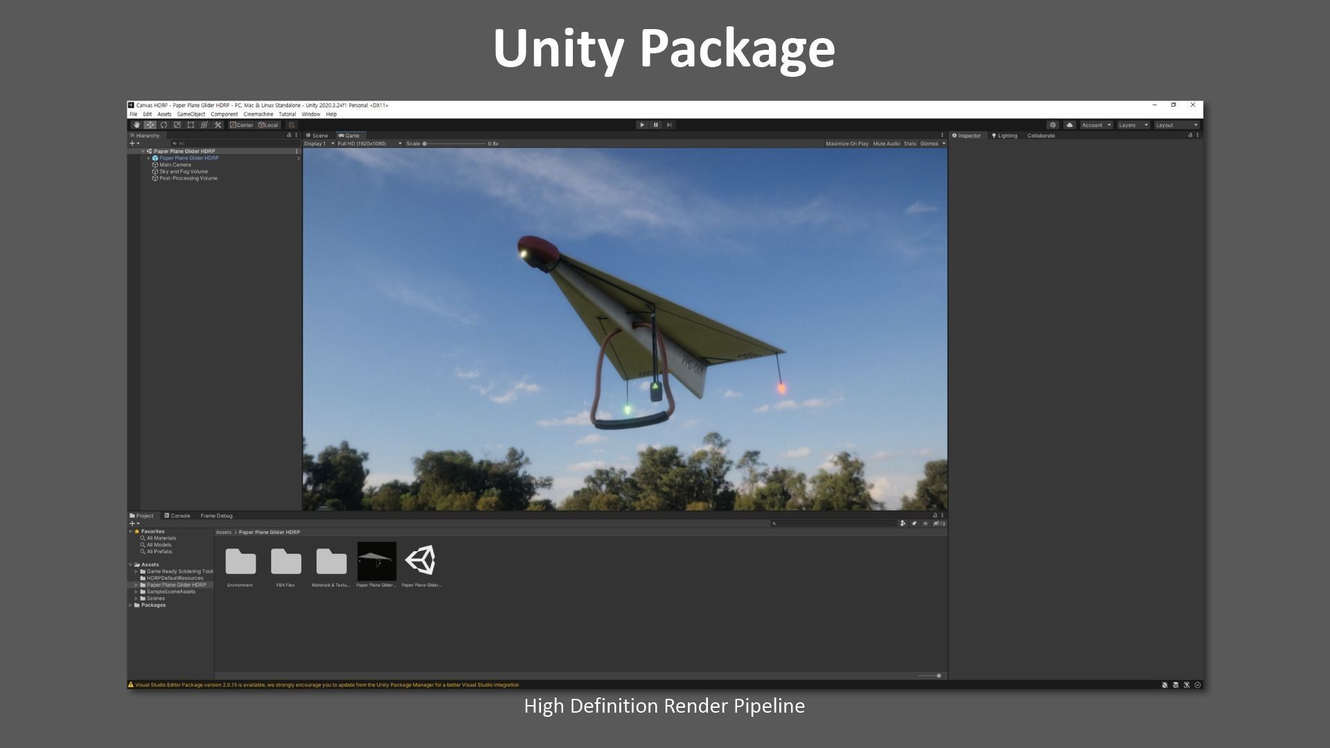 Paper Plane Glider Low-poly 3D model_25