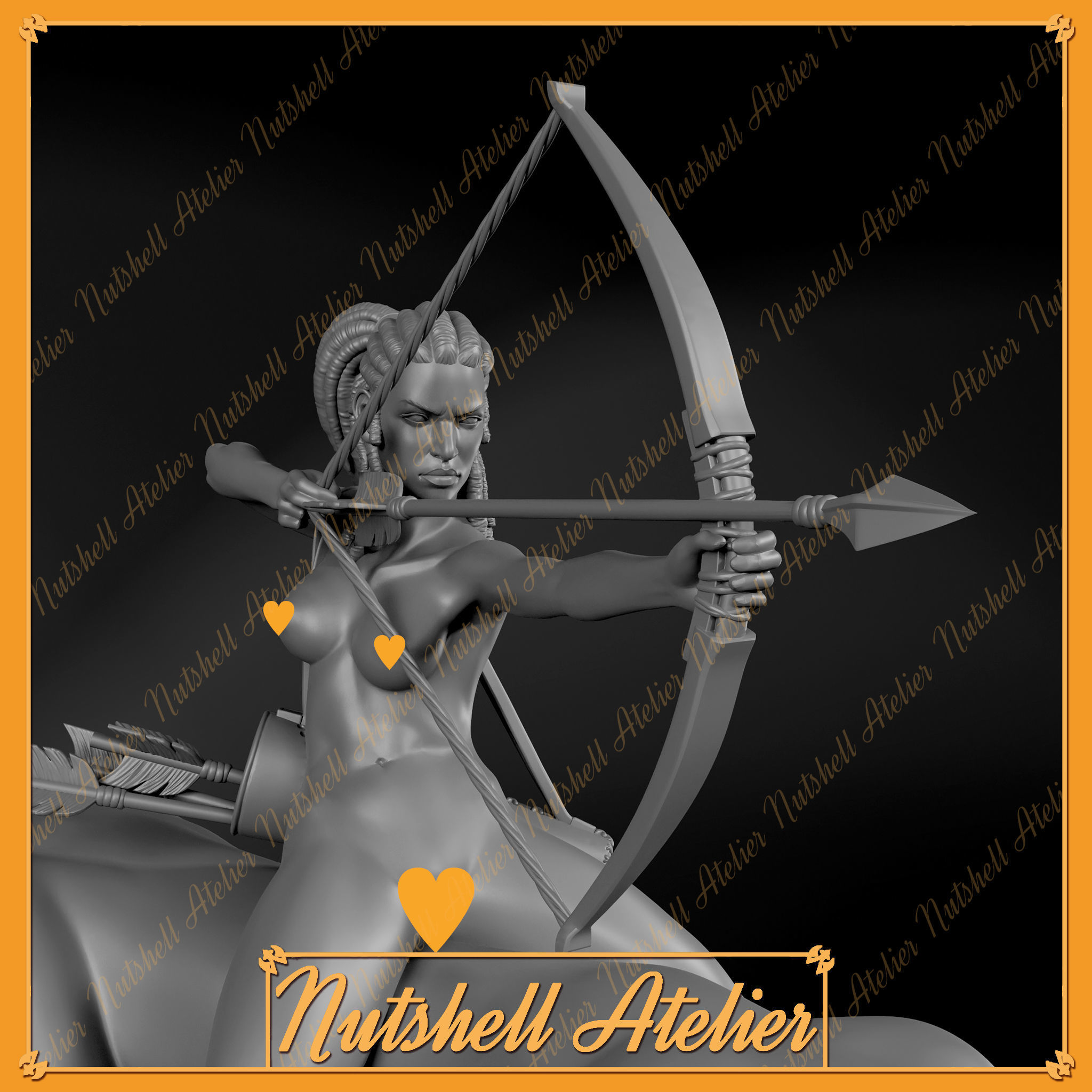 Nutshell Atelier -Amazon archer - NSFW 3D print model_8