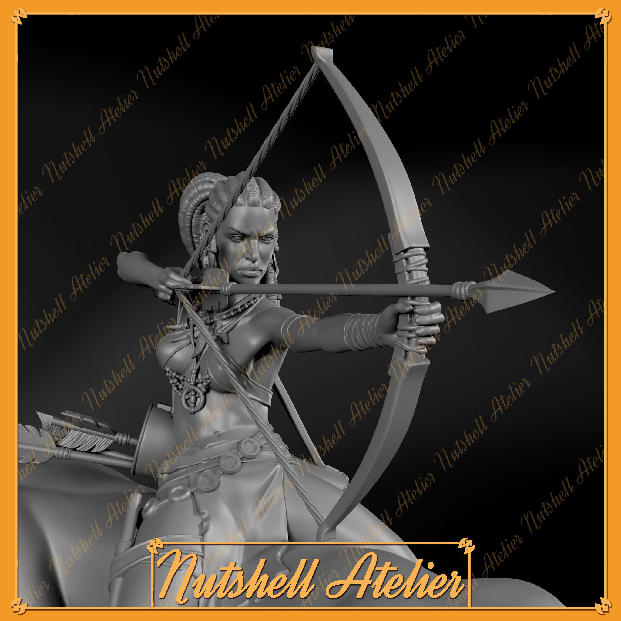 Nutshell Atelier -Amazon archer - NSFW 3D print model_6