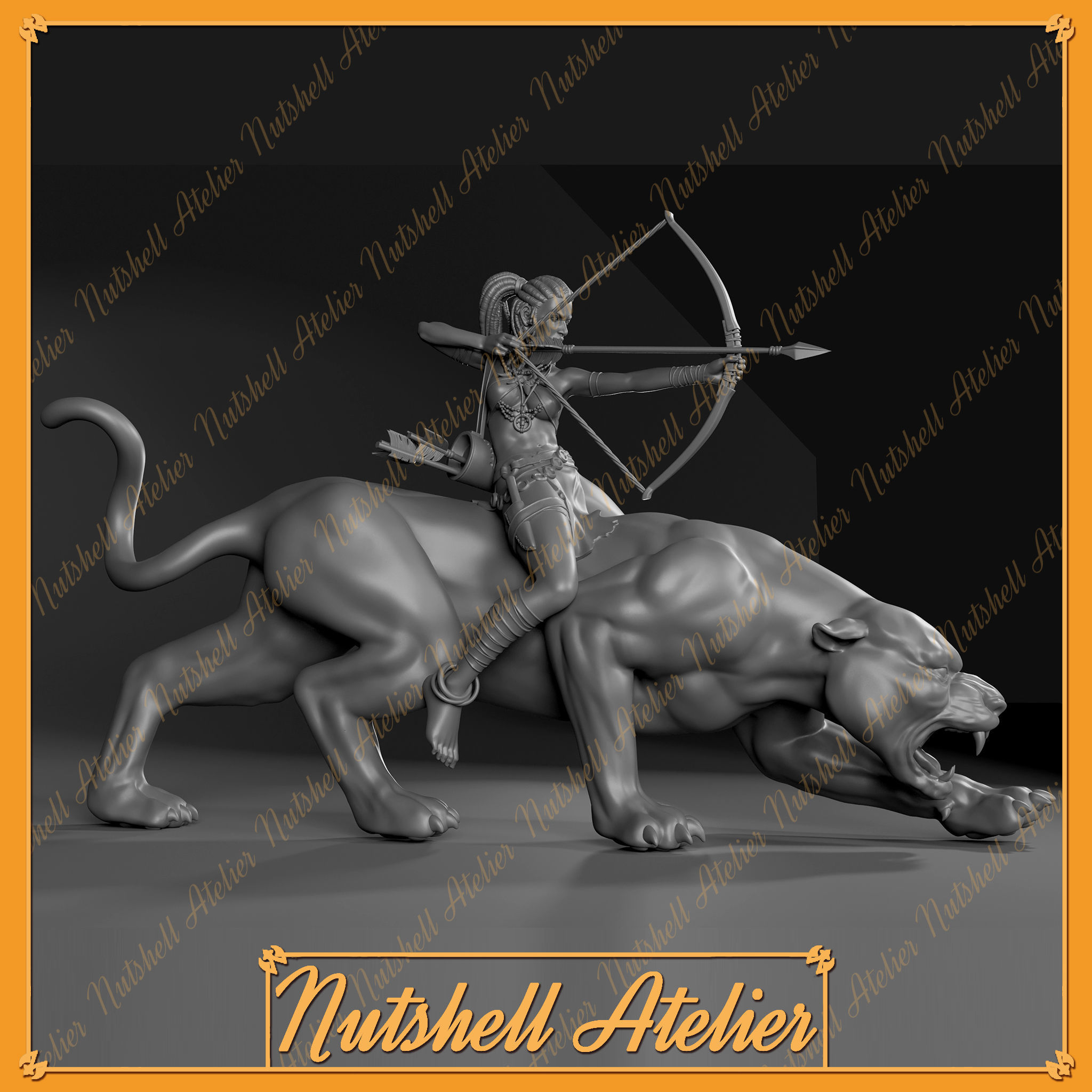 Nutshell Atelier -Amazon archer - NSFW 3D print model_15