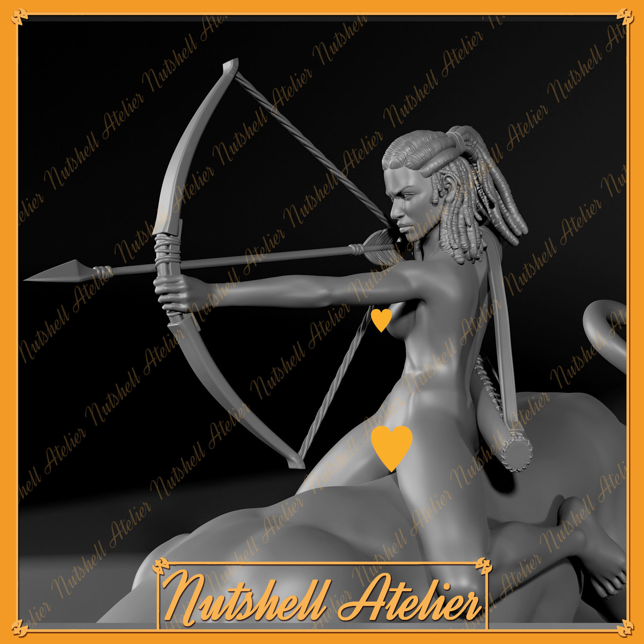 Nutshell Atelier -Amazon archer - NSFW 3D print model_11