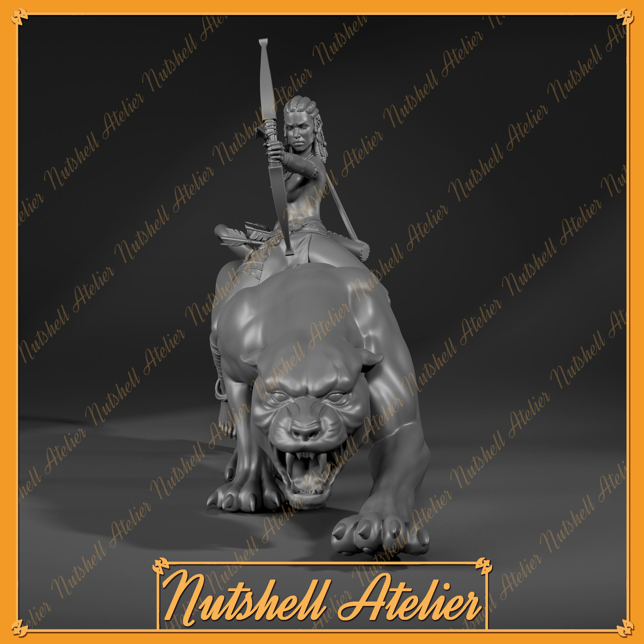 Nutshell Atelier -Amazon archer - NSFW 3D print model_13