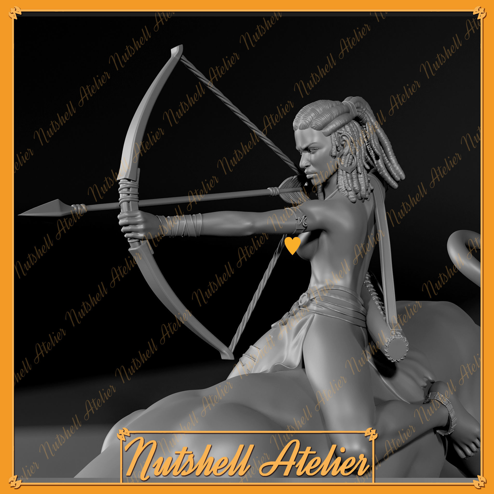 Nutshell Atelier -Amazon archer - NSFW 3D print model_10