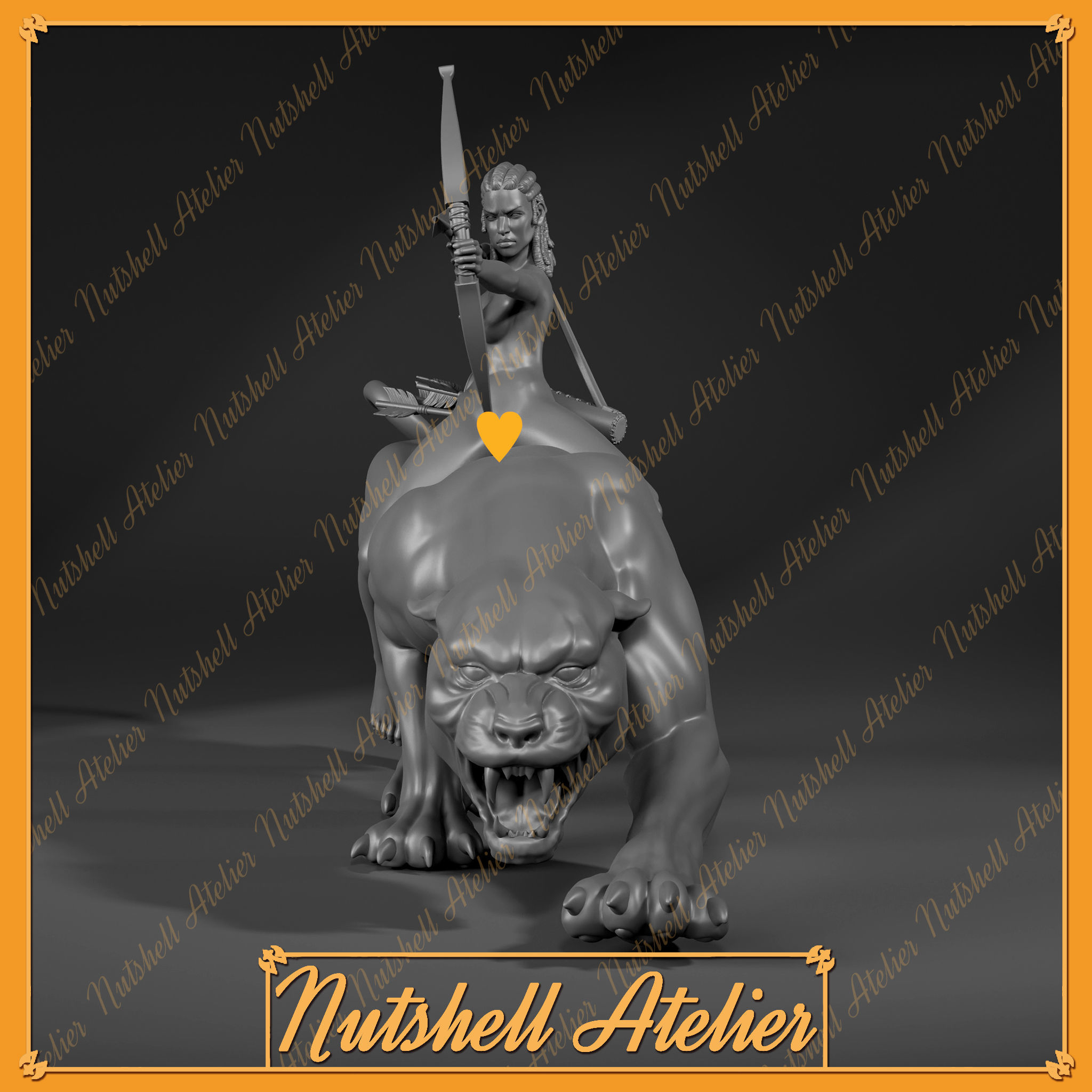 Nutshell Atelier -Amazon archer - NSFW 3D print model_14