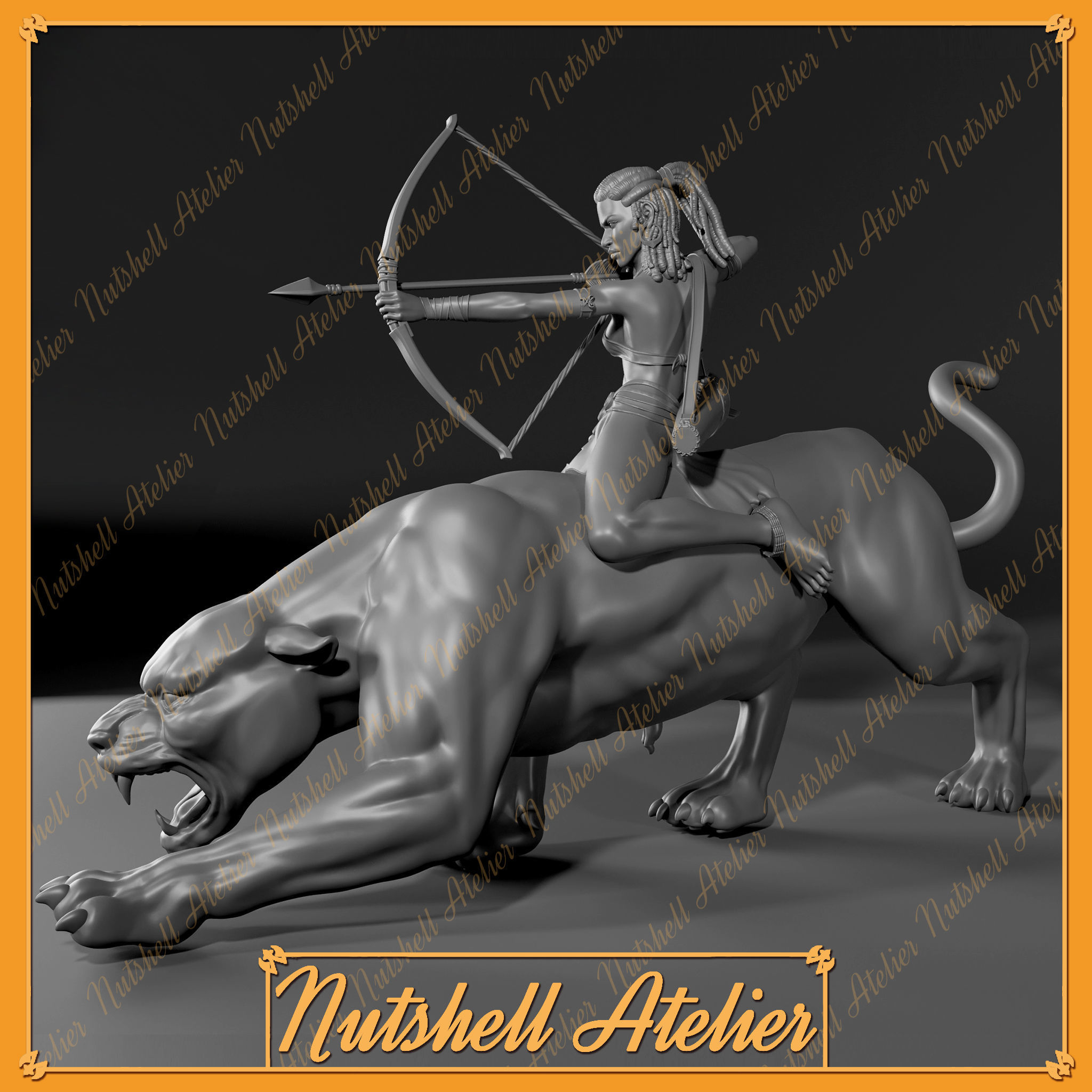 Nutshell Atelier -Amazon archer - NSFW 3D print model_3