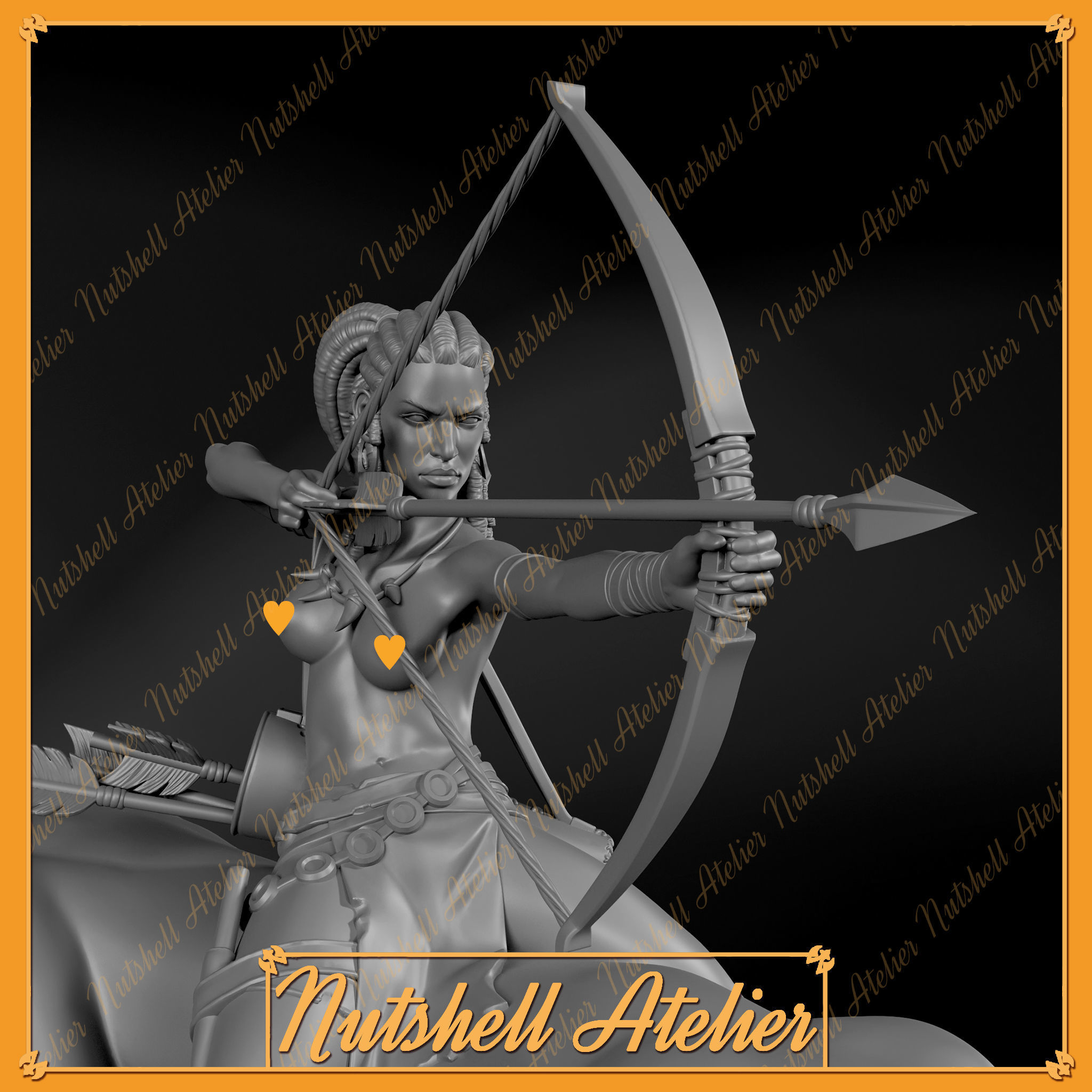 Nutshell Atelier -Amazon archer - NSFW 3D print model_7