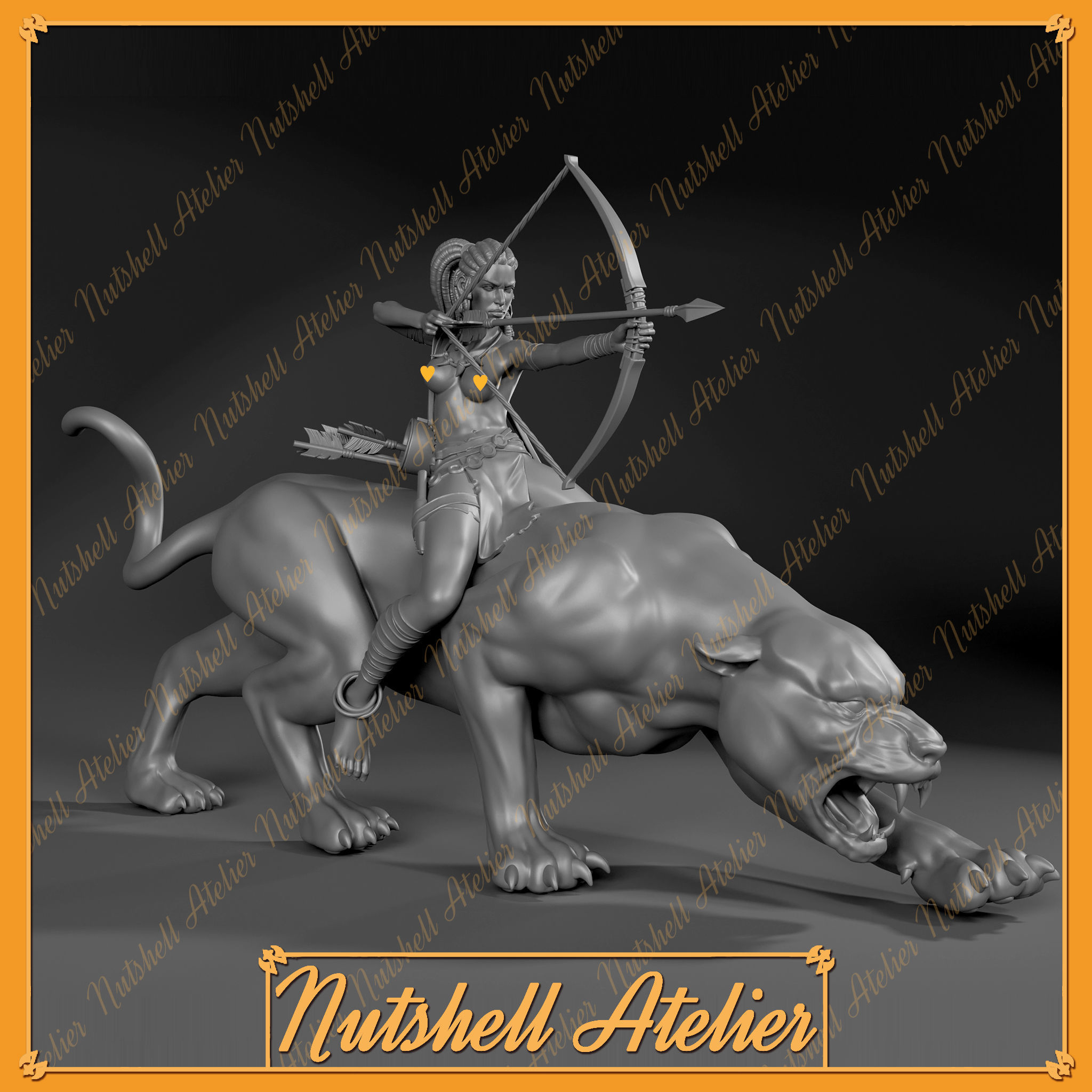 Nutshell Atelier -Amazon archer - NSFW 3D print model_1