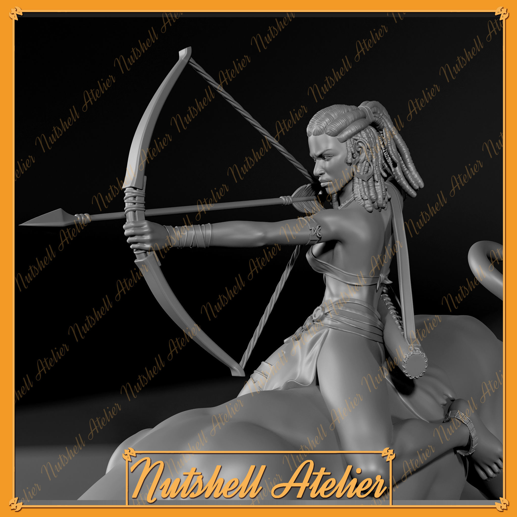 Nutshell Atelier -Amazon archer - NSFW 3D print model_9