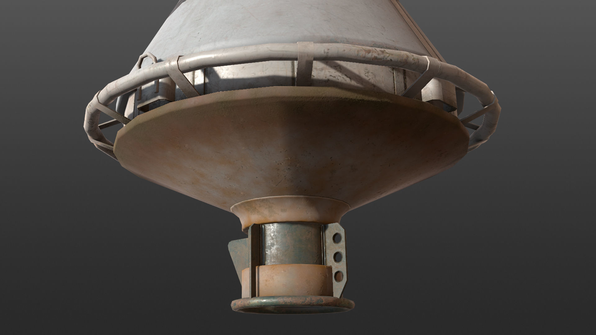 Buoy River RB-4-01 Left Turn Mark Low-poly 3D model_19