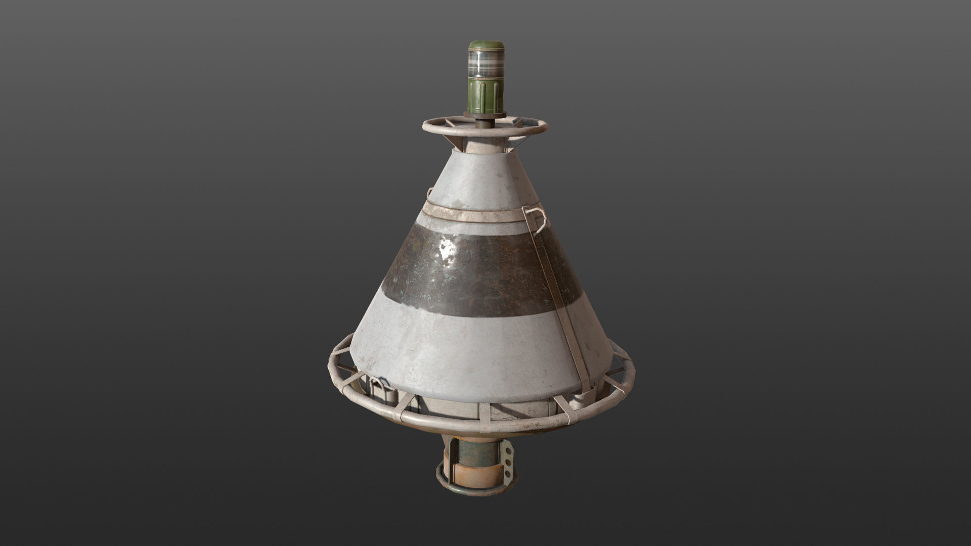 Buoy River RB-4-01 Left Turn Mark Low-poly 3D model_20