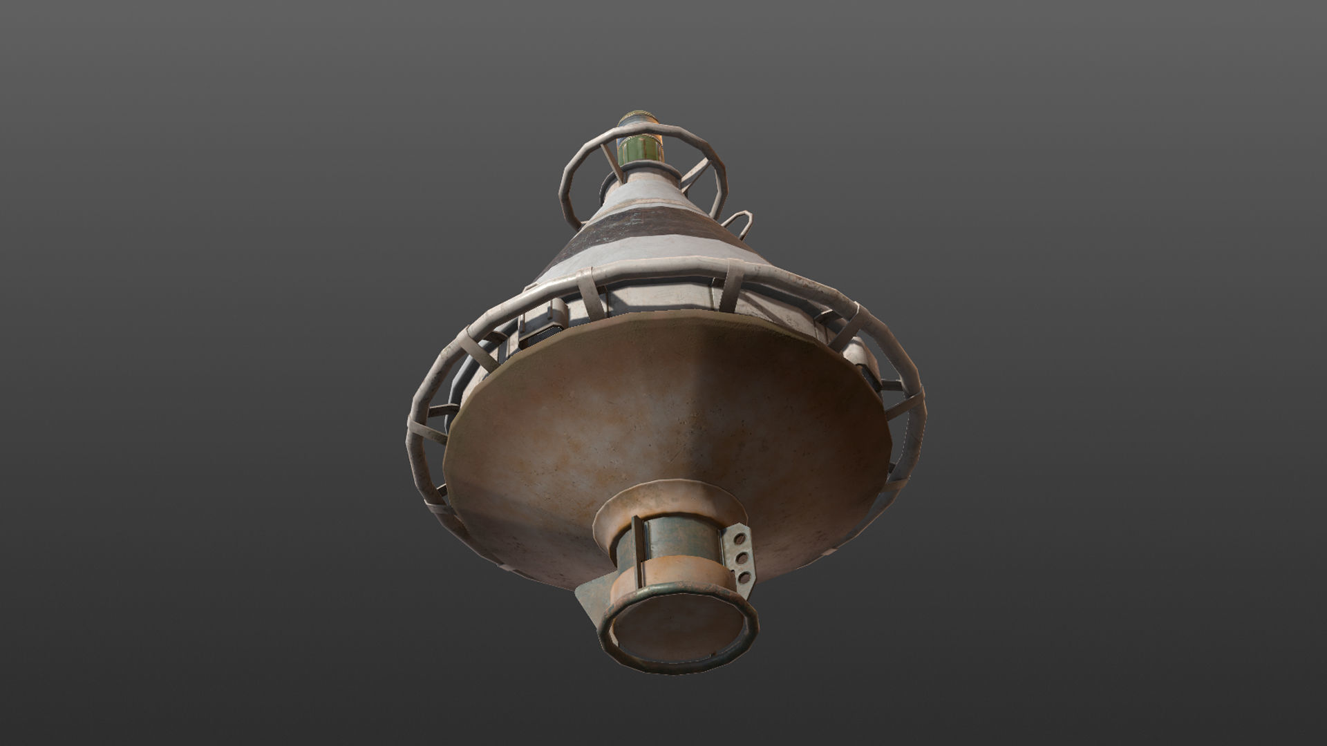 Buoy River RB-4-01 Left Turn Mark Low-poly 3D model_18