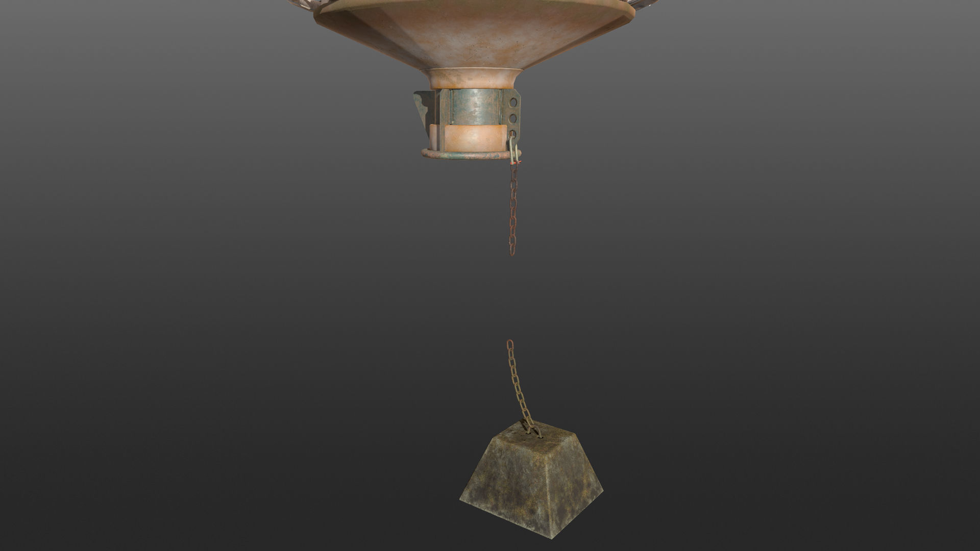 Buoy River RB-4-01 Left Turn Mark Low-poly 3D model_17