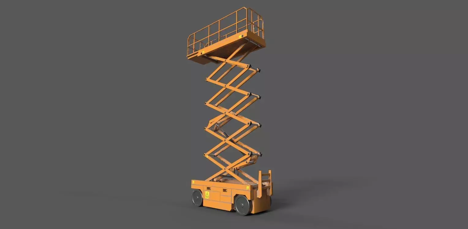 scissor lift Low-poly 3D model