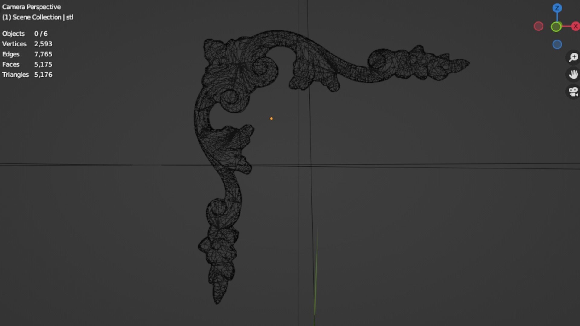 Classic decor ornament 152 3D model_5