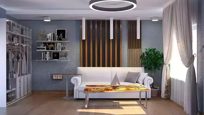 3D Model living room