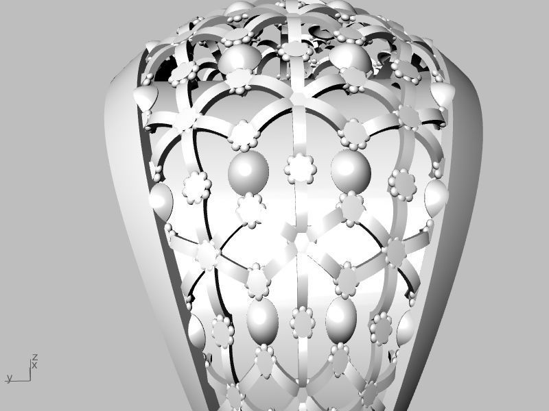 half jali ring stl verified  3D print model_8