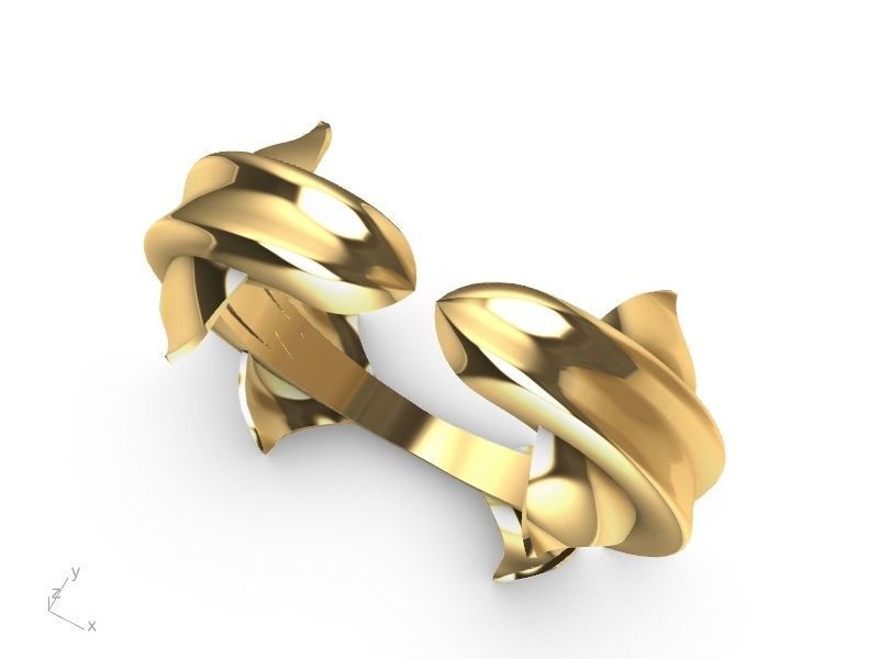 dolphin ring stl verified  3D print model_2