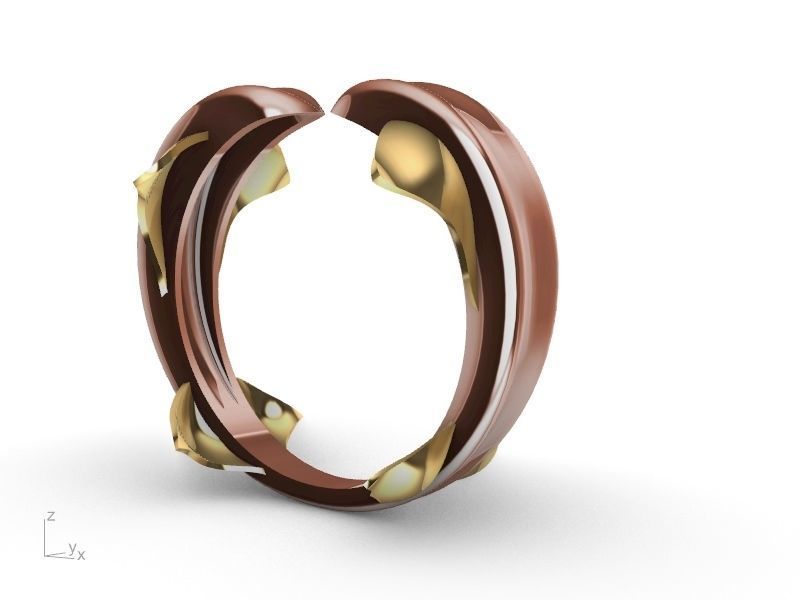 dolphin ring stl verified  3D print model_13