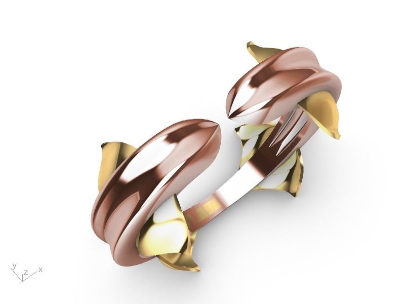dolphin ring stl verified  3D print model_3