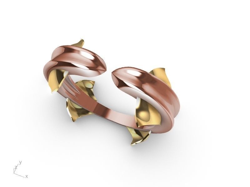 dolphin ring stl verified  3D print model_6
