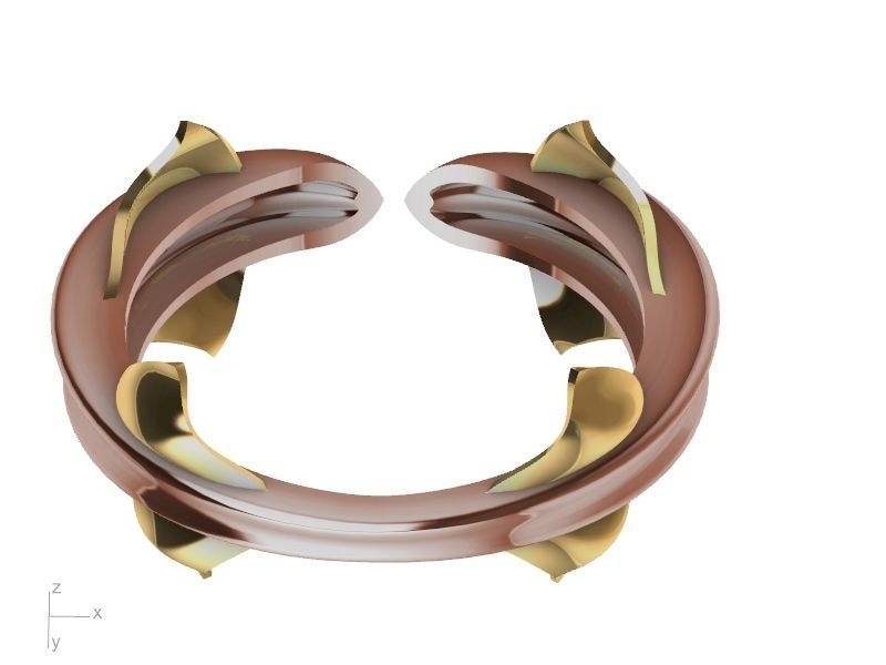 dolphin ring stl verified  3D print model_7