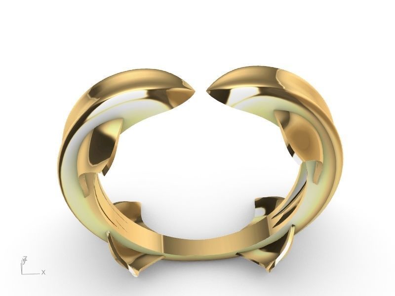 dolphin ring stl verified  3D print model_4