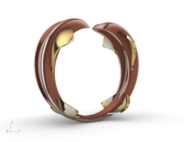 dolphin ring stl verified  3D print model_10