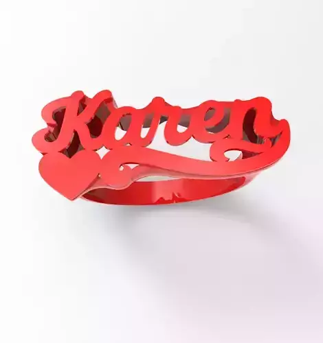 karen name ring 3D print model