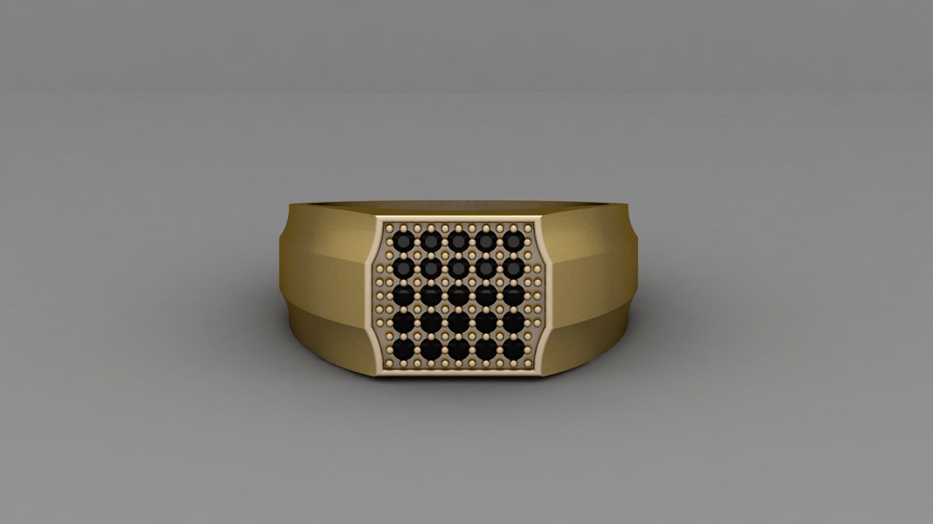 Gents Signet Ring  3D print model_3