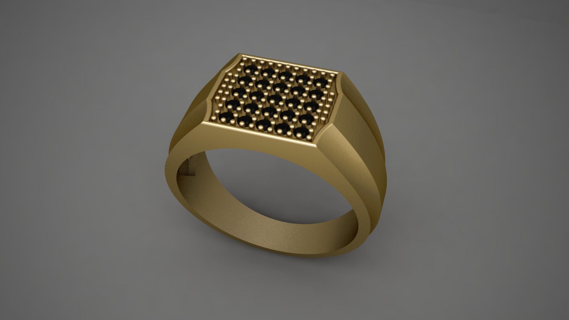 Gents Signet Ring  3D print model_2