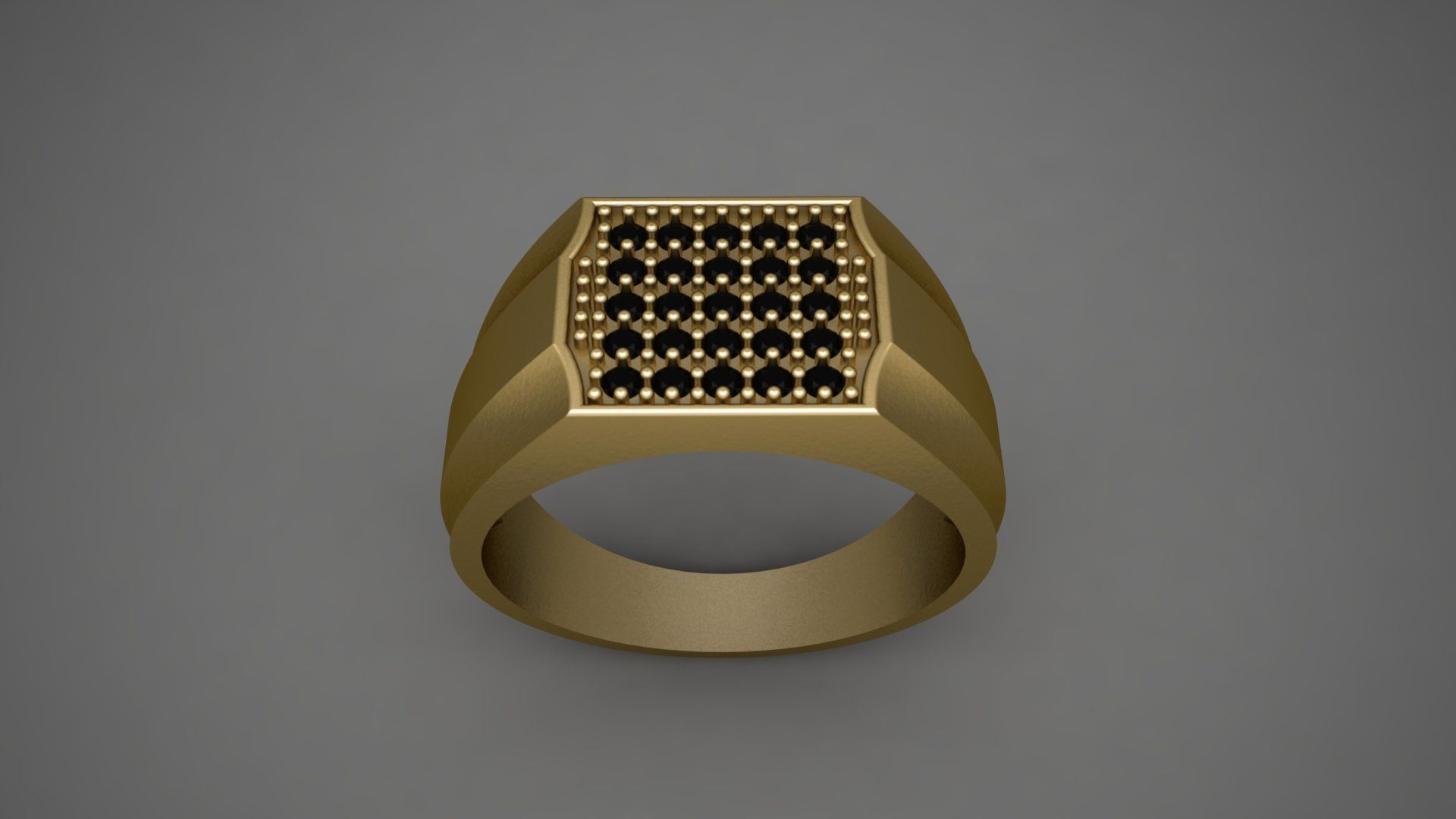 Gents Signet Ring  3D print model_1
